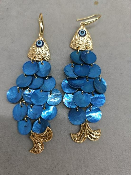 

Круглі Геометричні Сережки з Китицями з Ракушок - Стильні для Пляжного Відпочинку, Універсальні Модні Гачки для Вух, Висококласний Нішевий Дизайн