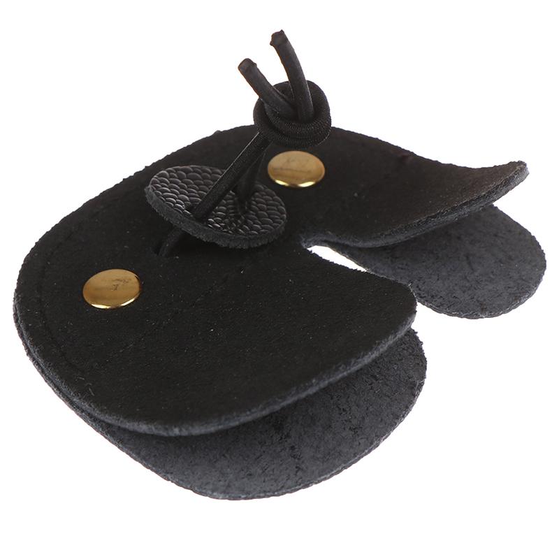 1Pc Leather Archery Finger Guard Protection Pad Glove Tab Bow Shooting Protector