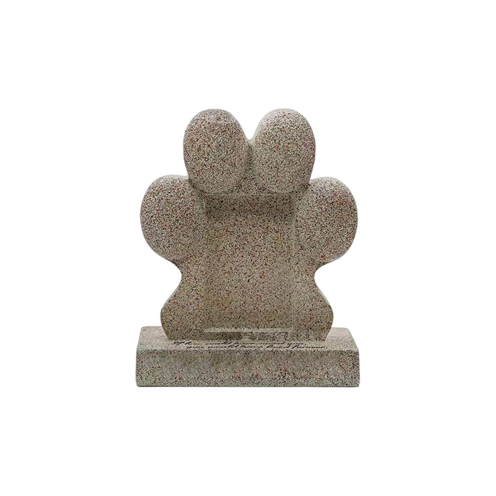 

Pet Paw Print Memorial Stone Resin Animal Grave Marker Garden Ornament for Outdoor Indoor Use Durable Craft Decoration One Size бежевый