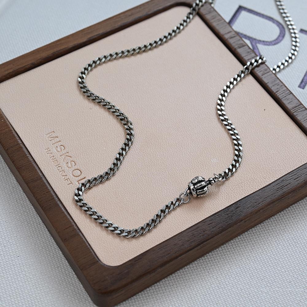 Retro Crown Pendant Tank Chain Diy With Necklace Women'S Sweater Chain Exquisite Universal Chain