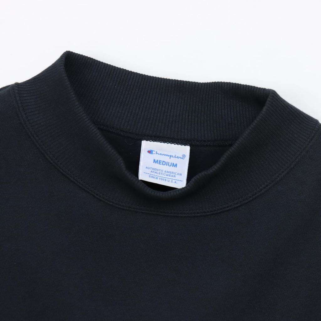 Sweatshirt Long Sleeve COTTON USA One Point Logo Mock Neck Sweatshirt Basic Navy M [Champion] Women's CW-Y020