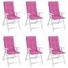 VidaXL High Back Chair Cushions 6 Pcs Pink Fabric 361270