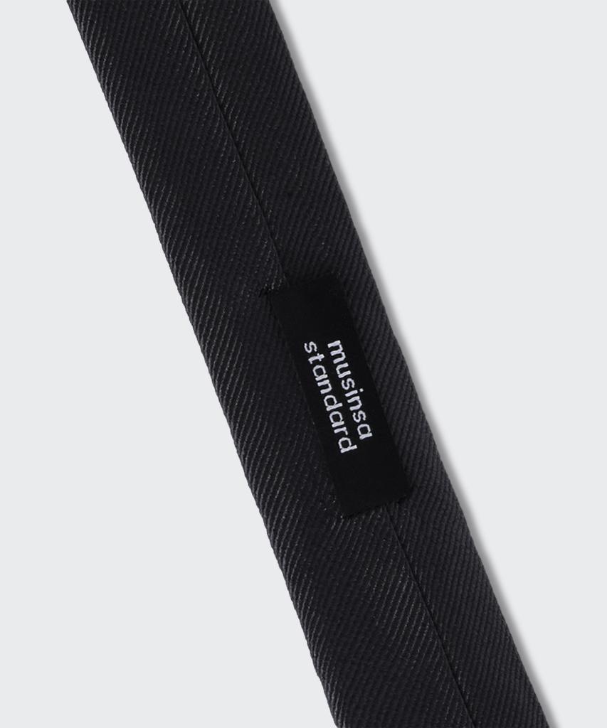 MUSINSA STANDARD Silk Skinny Solid Tie [Black]