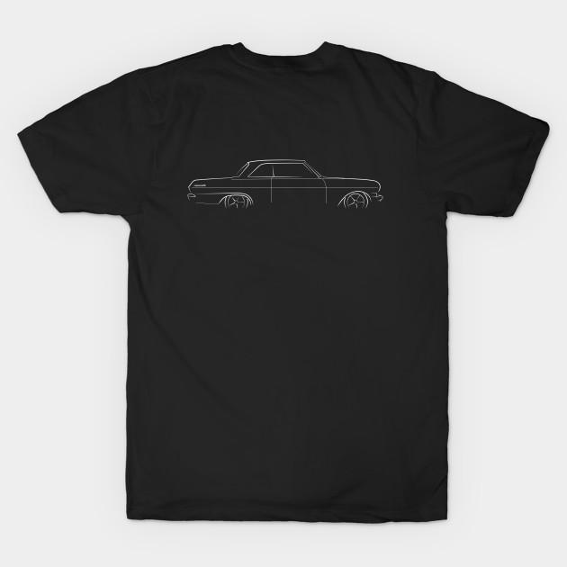 

Мужская черная футболка с принтом - Передняя/Боковая сторона - 1962 Chevy 2 Nova - Трафарет, Белая термотрансферная бумага без резки, Хлопковая футболка S чёрный