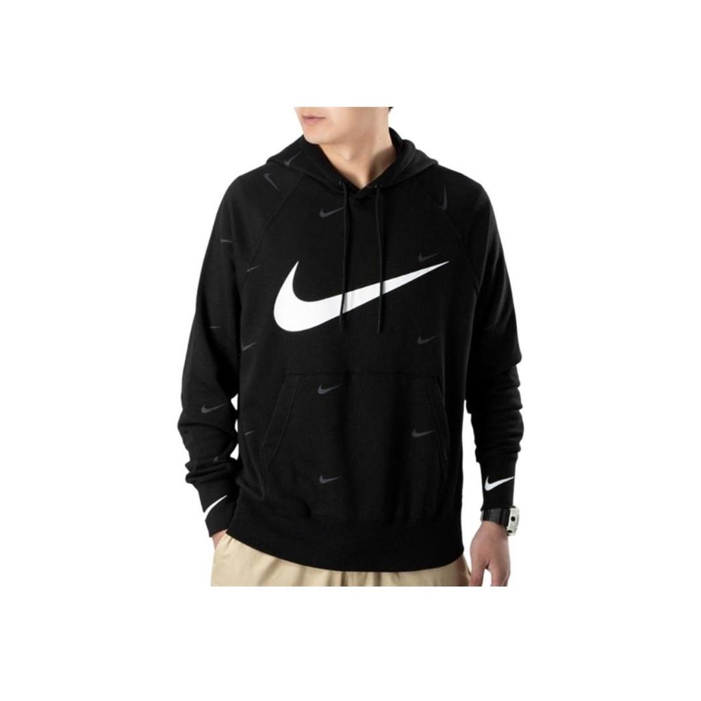 Nike NSW Swoosh Fleece Hoodie Men Sweatshirt Black DA0111-010