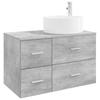 Bathroom Furniture Set 2 Pieces Concrete Grey Engineered Wood
