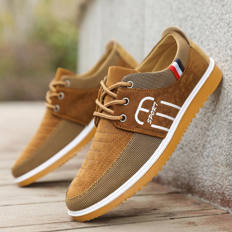 

Мужская обувь весна новая дышащая парусиновая обувь старая пекинская тканевая обувь мужская корейская версия трендовая спортивная и повседневная мужская обувь 44 жёлтый