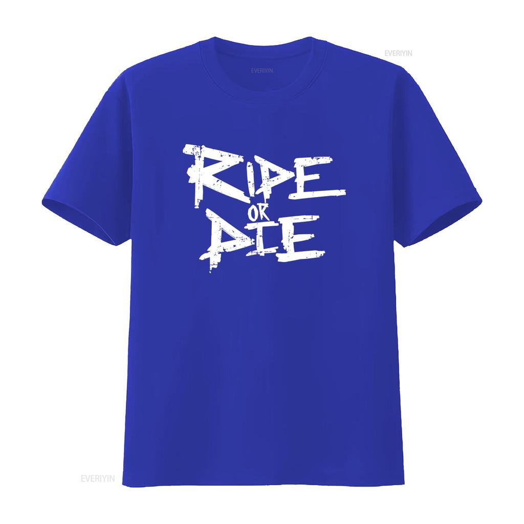 Ride Or Die T Shirt for Streetwear Fashion Casual vintage Washed streetwear designer clothes Comfortable Slightly Breathable