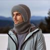 Comfortable Full Cover Style Men Balaclava Hat Windproof Thicken Winter Warm Hat Keep Warm Solid Color Knit Beanie Hat Outdoor