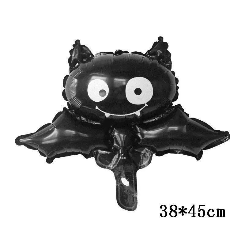 25Pcs Mini Halloween Pumpkin Ghost Foil Balloons Bat Skull Pumpkin Air Globos Kids Horror Halloween Night Party Decorations