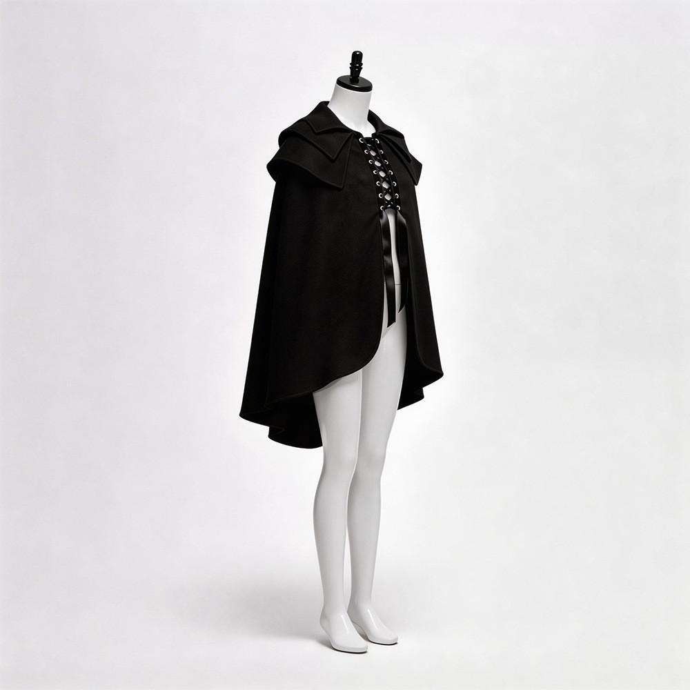 Gothic Cosplay Cape With Polyester Material For Stage Costume And Roleplaying