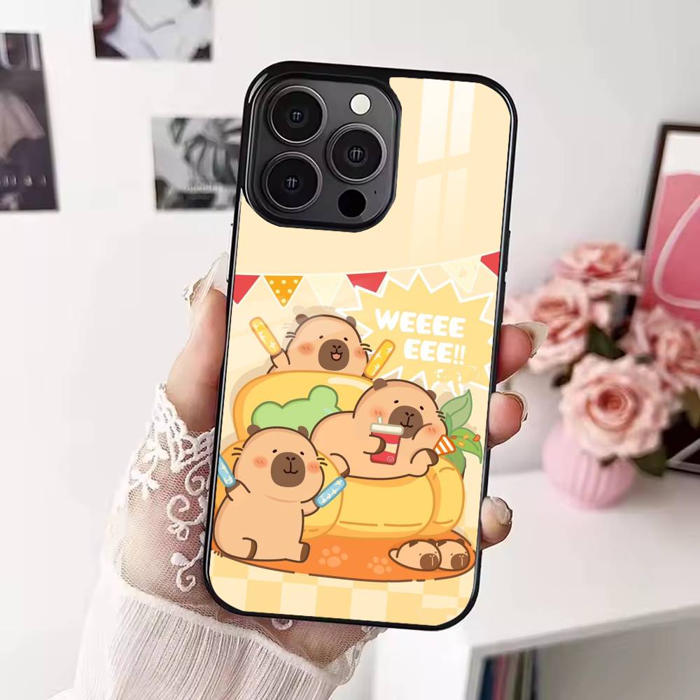 Cute C-Capybara Phone Case For iPhone 17,16,15,14,13,12,Plus,Pro,Max For Magsafe Magnetic Wireless Charge