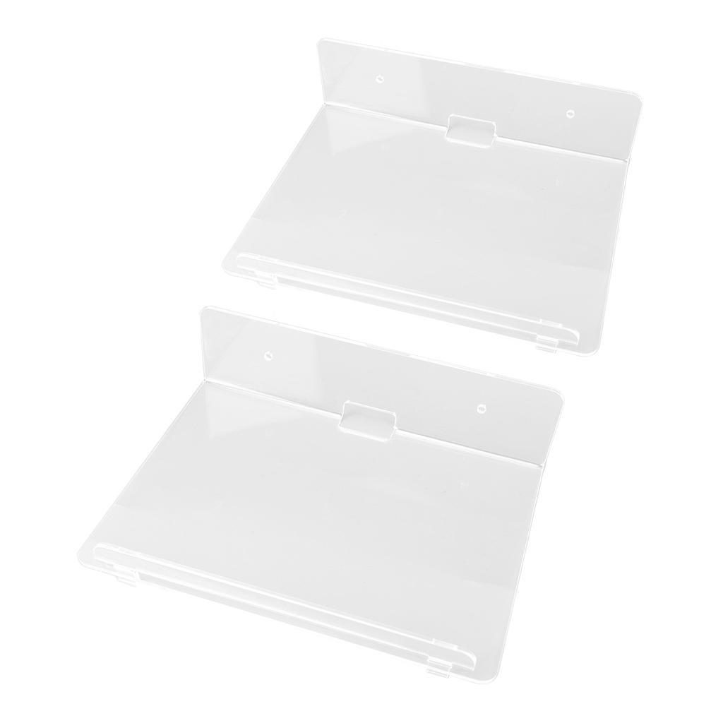 2 SZTUKI Półka Pływająca Akrylowa Półka Ścienna Łatwa Instalacja Montaż Ścienny na Głośnik Monitor Salon