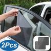 2 ks Samolepky na auto Sluneční clony Ochrana proti slunci Kryt okna Černá PVC Sluneční clona Štít bočního okna s malými otvory