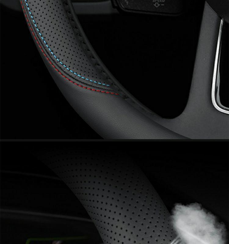 Universal Genuine Leather Anti-slip Steering Wheel Cover for Baojun Models