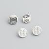 S925 Sterling Silver Peace & Joy Button Spacer Bead DIY Bracelet & Necklace Accessories