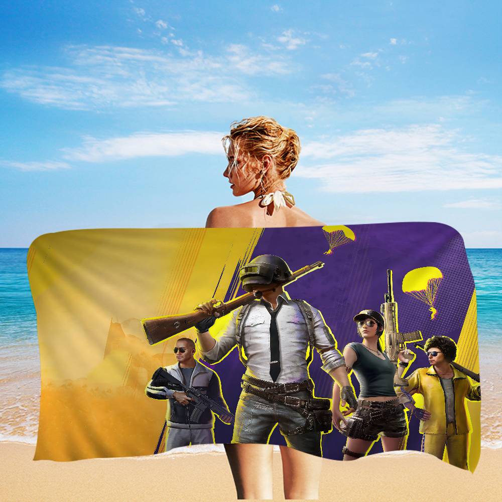 Popular Games P-Pubg RPG Anime Beach Swimming Towel Soft Absorbent Washcloth Children's Gifts for Kids Travel Camping Gym