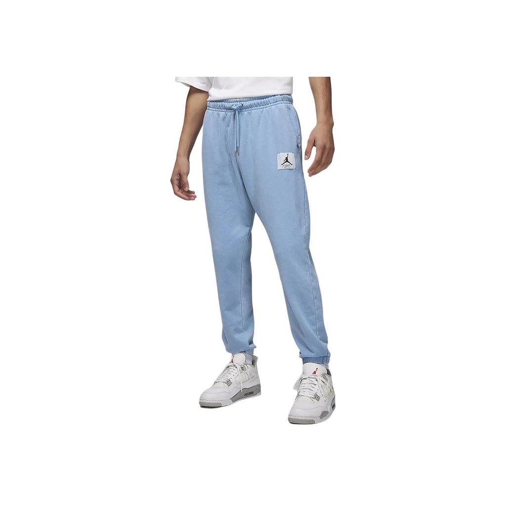 Jordan Essentials Einfarbige Kordelzug Lässige Strick-Jogginghose mit Bündchen Herren Jogginghose Blau Grau FB7299-436