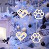 33pcs Paw, 8*7.8cm Unfinished Sign Blank Hanging Slices  for Pet House Decoration