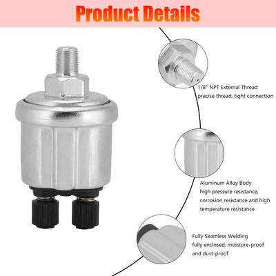 Universal Oil Pressure Sensor 0 To 10 Bars 1/8NPT for Diesel Generator