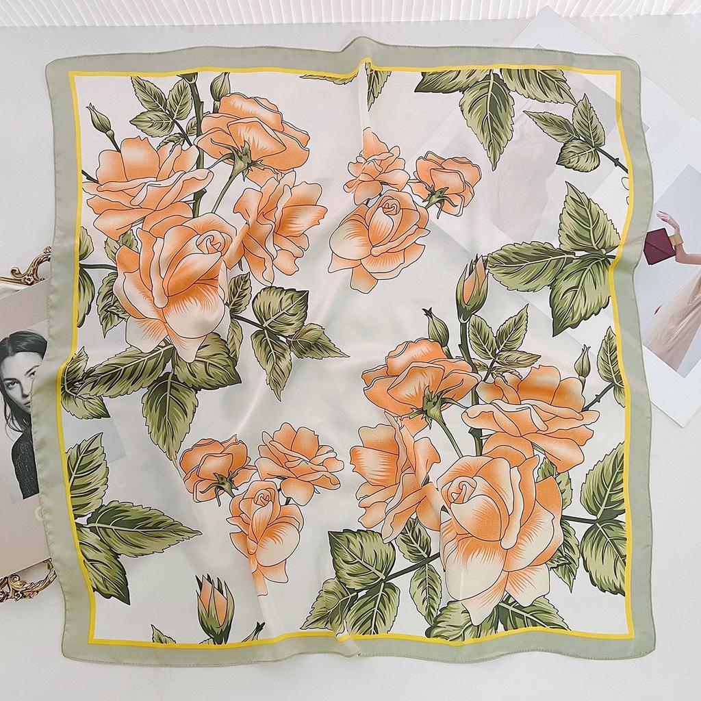 Spring and Summer Graffiti Flowers 71 * 71 Square Scarf Travel Sunscreen Headscarf Practical High-end Scarf for Mother