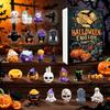 Horror Statue Countdown Calendar 24 Days Holiday Countdown Small Creepy Resin Figurines For Shelf Fireplace Desktop Home TV