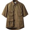 Khaki Short-Sleeve Retro Work Shirt with Multiple Pockets - Trendy Men's Summer Wear