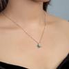 Trendy Girl Jewelry Emerald Simple Cold Wind Slightly Inlaid Collarbone Chain Female Personality Butterfly Zircon Necklace