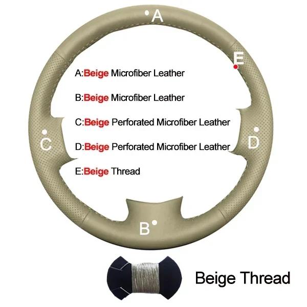 

For BEIJING BAIC X25 X35 Customized Hand Sewing Car Steering Wheel Cover Microfiber Leather Protector Auto Interior Accessories