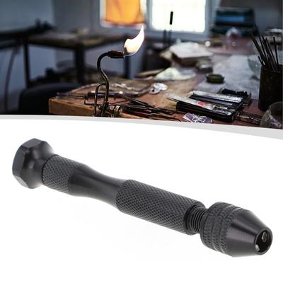 0,3-3,2mm Handbohrer Aluminiumlegierung Bohrer zum Bohren von Holz für Gummi Manuelles Lochen Mini-Handbohrer Schwarze Handbohrer