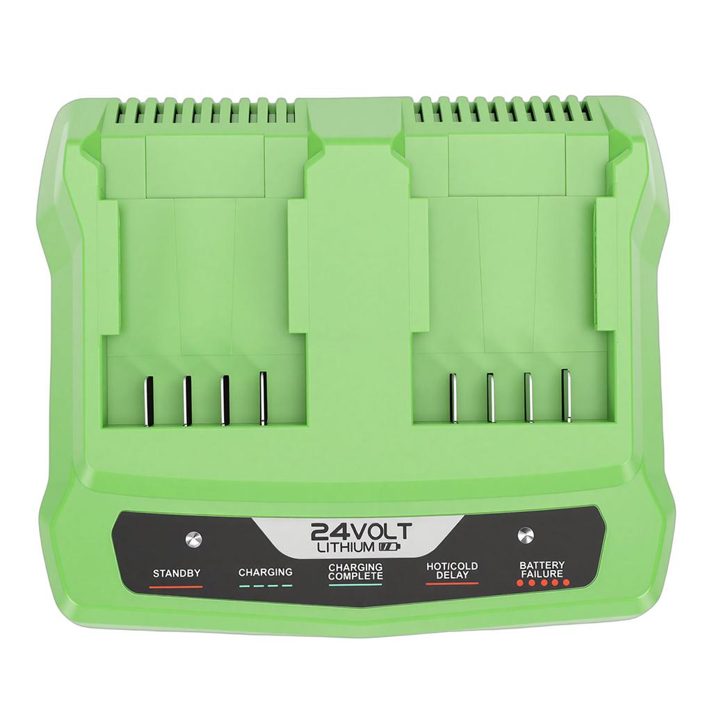 Battery Charger Fit for Greenworks 29842 29852 Batteries Cordless Power Tool Dual Port Lithium Battery Charging Station