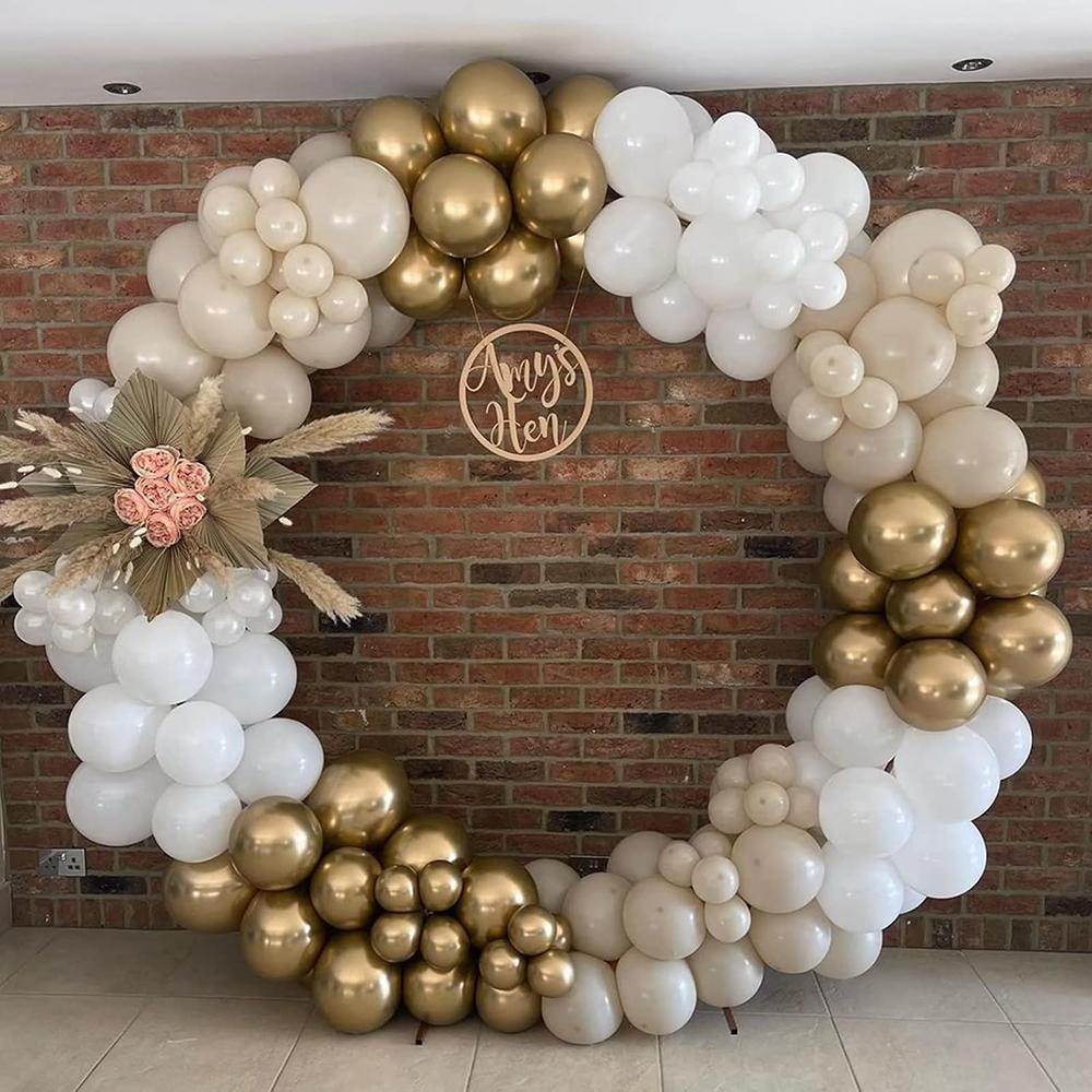 109pcs Wedding Balloons Garland White Gold Balloon Arch Kit Wedding Anniversary Bridal Shower Birthday Party Decoration Globos