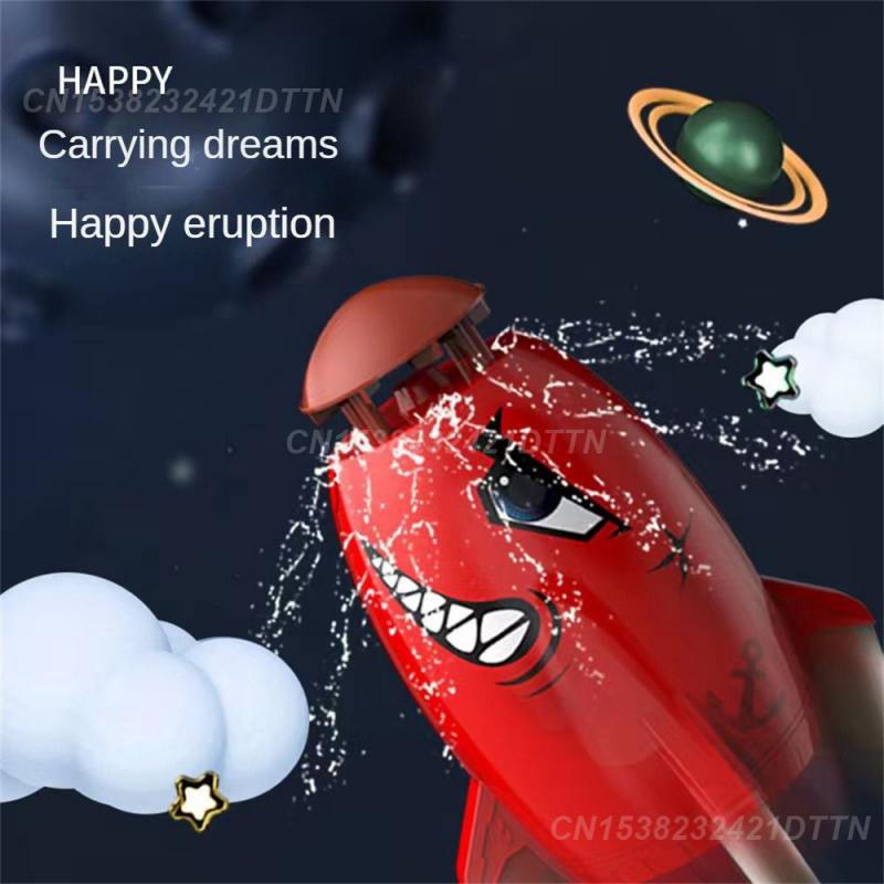 Children Rotate Flying Polishing Rounded Long Distance Outdoor Rocket Game Smooth Design Sprinkler Interaction Garden Toys