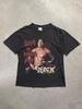 Vintage vybledlé tričko 2002 The Rock Layeth The Smacketh Down WWF WWE - L