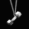 European and American Fashion Fitness Sports Dumbbell Necklace Men's Domineering Korean Version