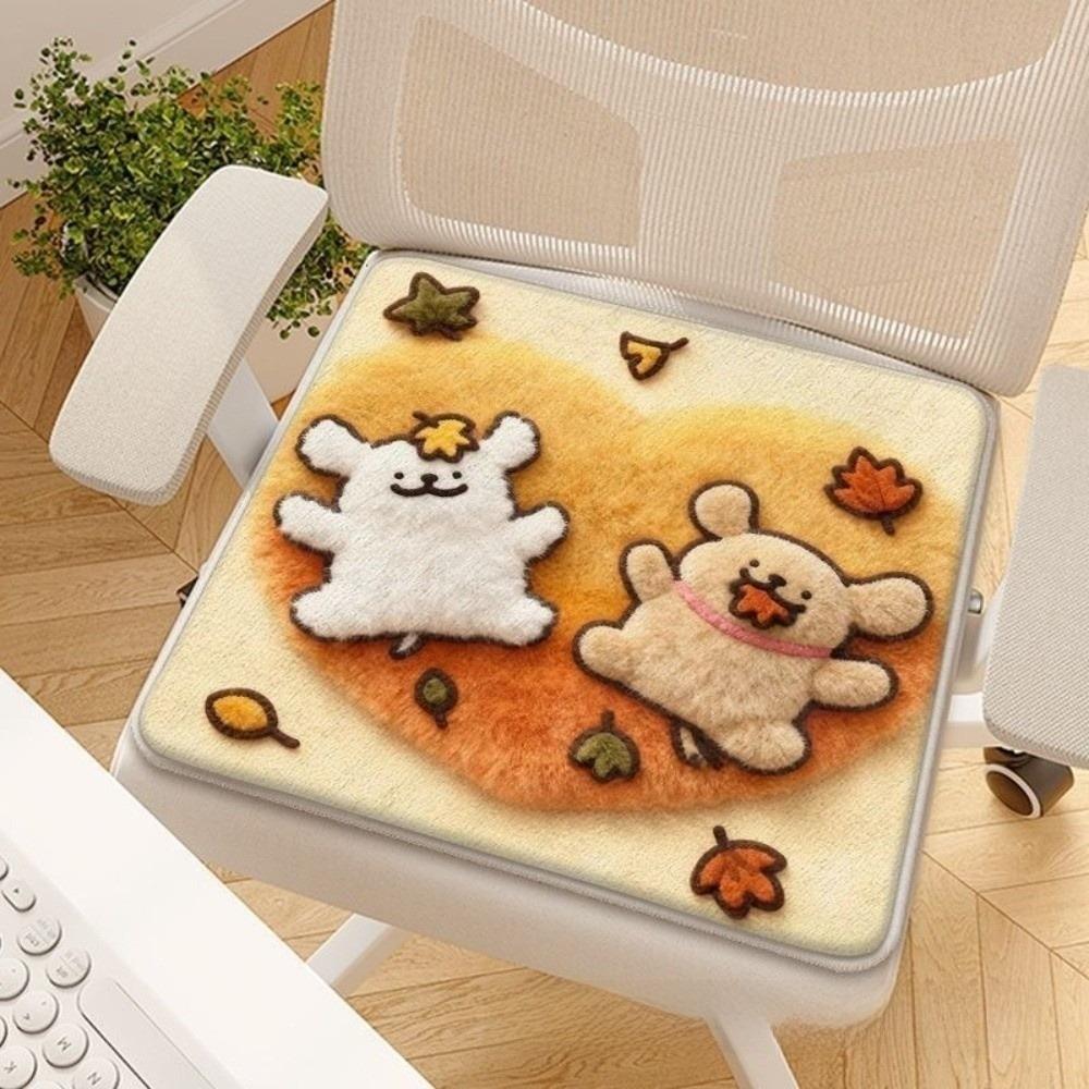 Cute 40*40cm Poker Cushion Soft Texture Fabric Seat Cushion Abstract Design Abstract Cushion Student