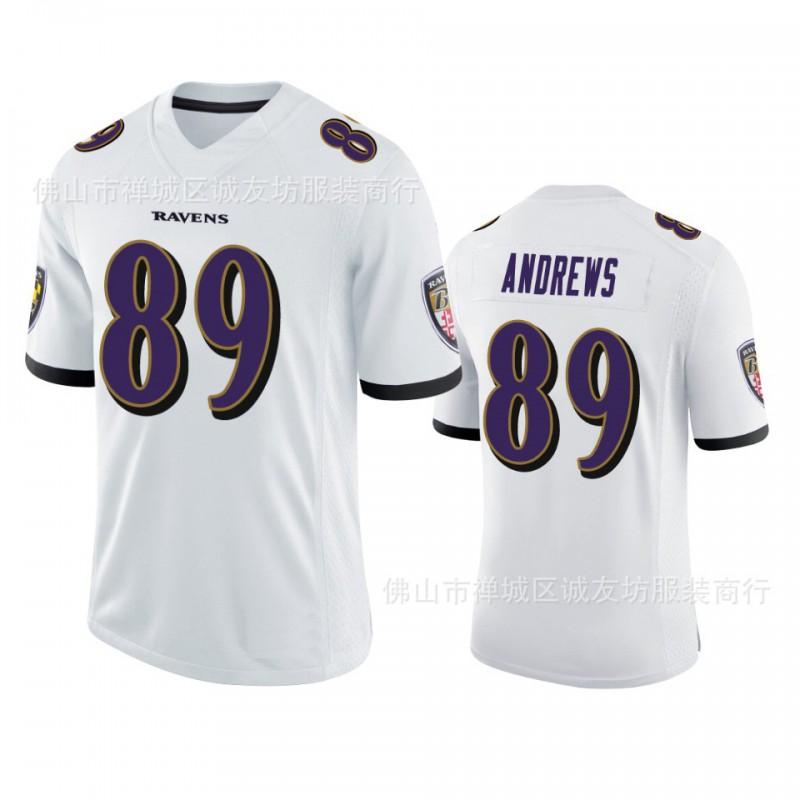 NFL Ravens 89 Mark Andrews Football Jersey Mens Purple Sports Training Game Top