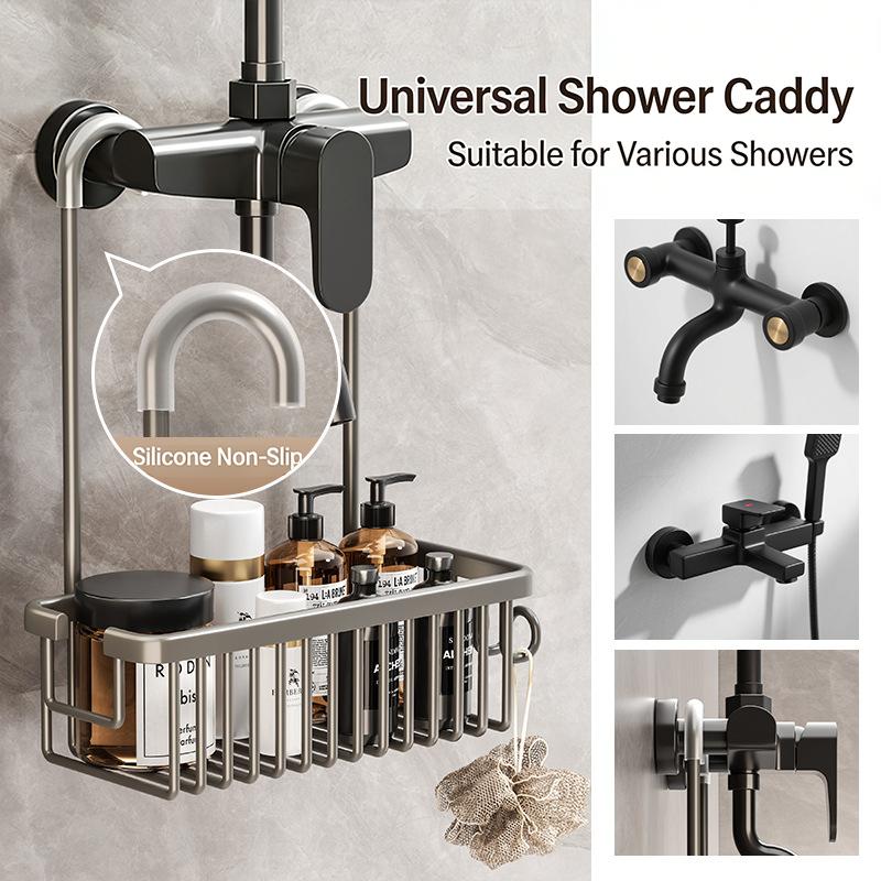 Convenient Toilet Shower Rack With No Drilling Installation Bathroom Storage Basket For Shower Room And Bath Products