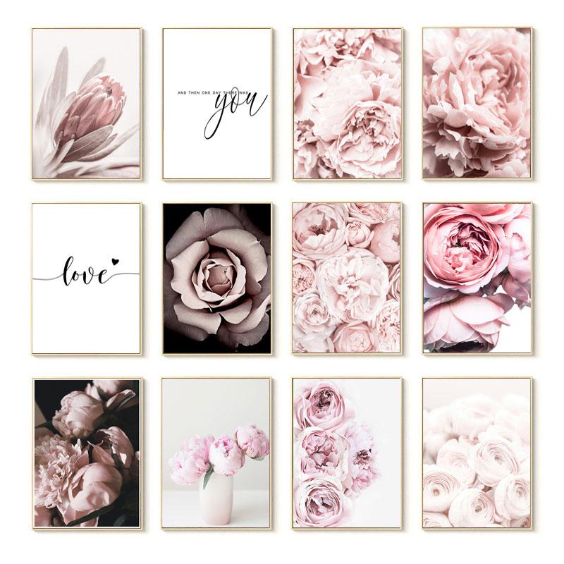 Nordic Style Wall Posters Flower Paintings for The Living Room Aesthetic Room Decor Picture on The Wall Art Canvas Prints