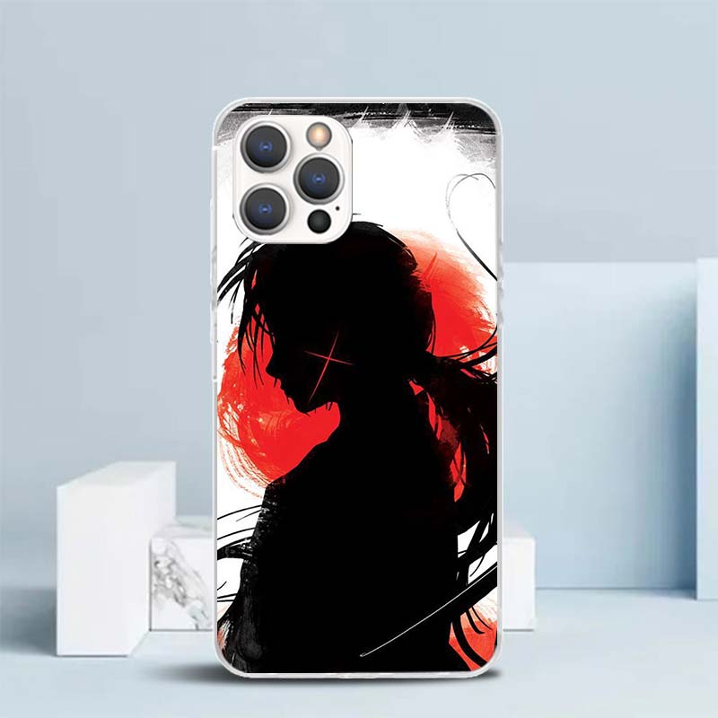 Rurouni Kenshin Anime Soft Cover for iPhone 16 17 Air 15 14 Pro Max 16E Phone Case 13 Mini 12 11 7 SE 8 Print Pattern Fit Cases