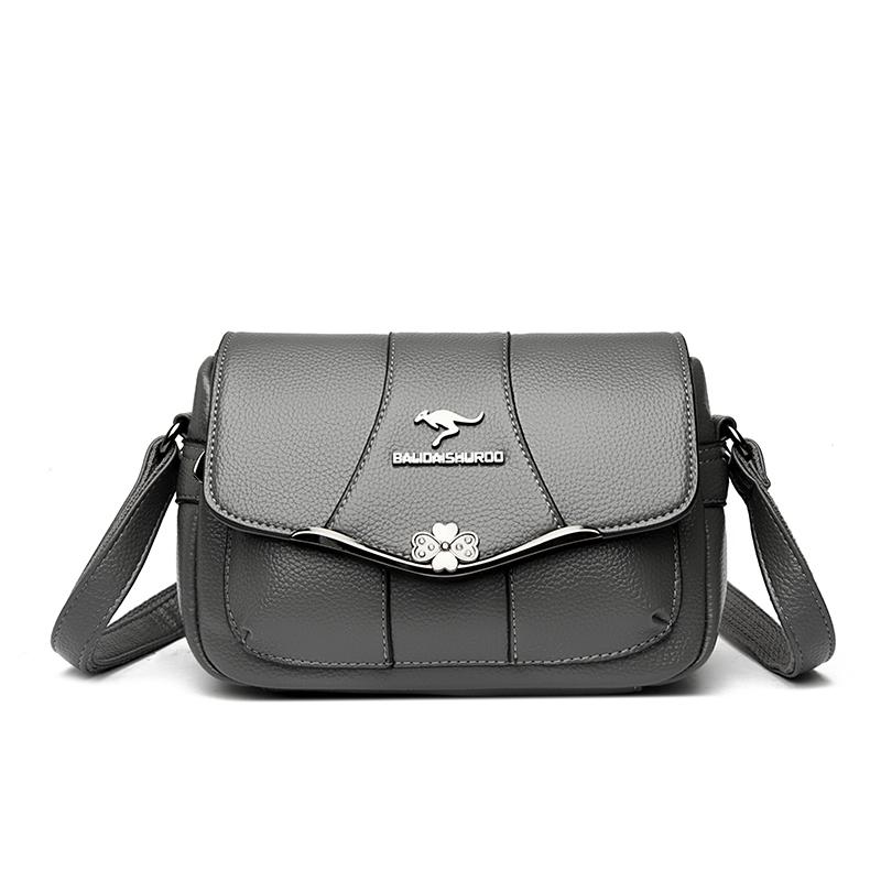 New Fashi Brand Women's Leather Crossbody Bags Small Shoulder Handbag Casual Flap Purse for Girls Ladies Daily Use Lightweight