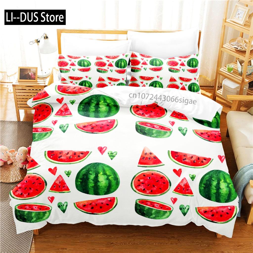 Watermelon Bedding Set Duvet Cover Set 3d Bedding Digital Printing Queen Size Bedding Set Fashion Design