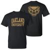 Oakland Golden Grizzlies University Front and Back Print T-Shirt - Black