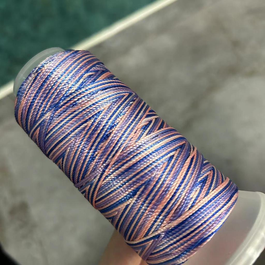 18-Strand Variegated Yarn Bracelet Weaving Cord – Gradient Dragon Scale Koi Thread DIY Material