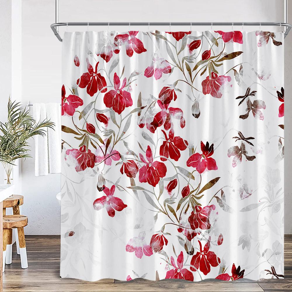 3D Daisy Flower Farmhouse Shower Curtain Motivational Quotes Watercolor Floral Bathroom Decor Vintage Countryside Bath Curtain