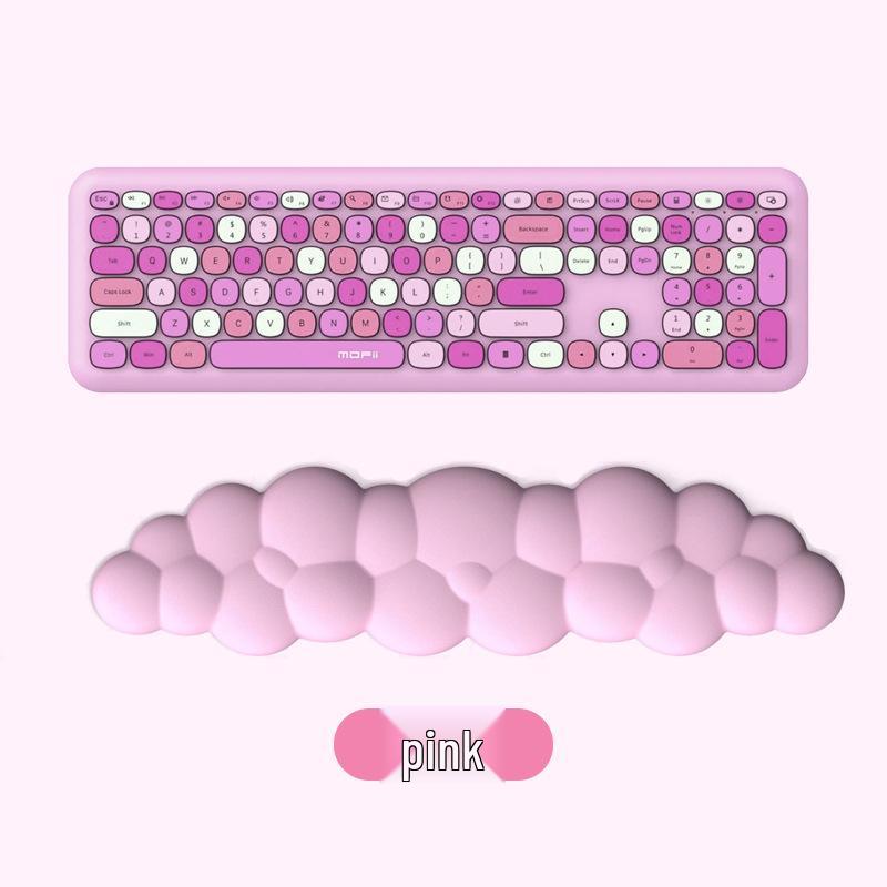 Cross-Border Cloud Memory Foam Keyboard Wrist Rest - Large Non-Slip Desktop Support