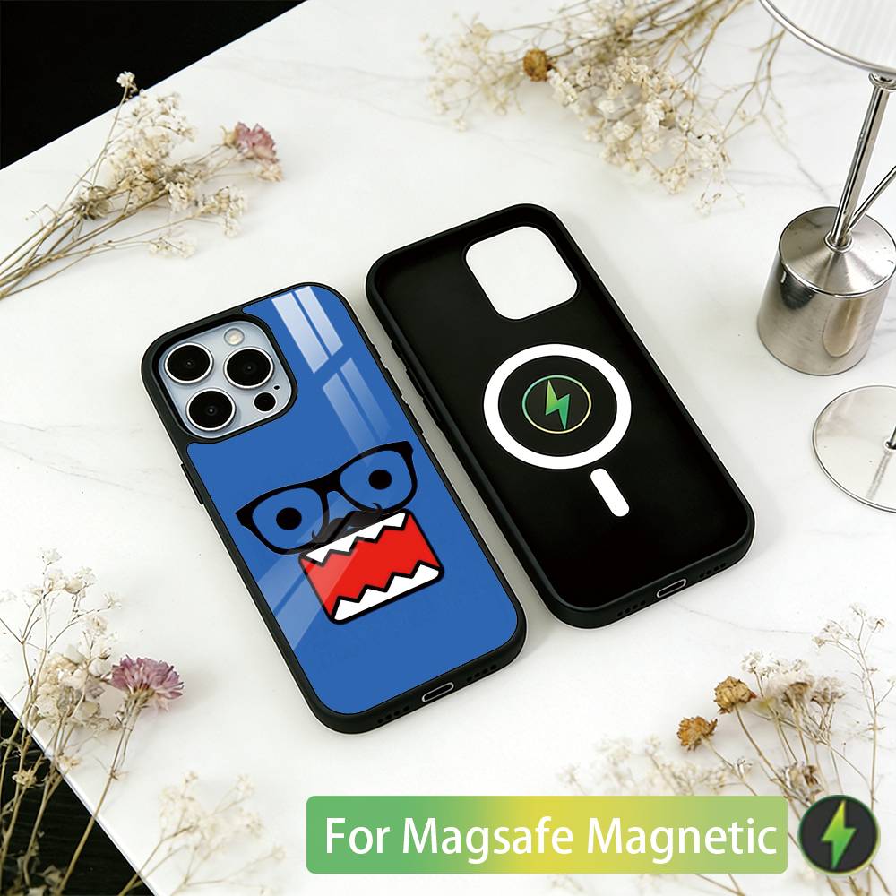Super cute Domo-kun Phone Case For iPhone17,16,15,14,13,12,11 Plus,Pro Magnetic with Magsafe Wireless Charging iPhone14ProMax