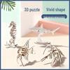 3D Ocean World Wooden Puzzle: Dolphin & Turtle DIY Assembly for Kids