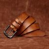 Belt Unisex Wide Retro Fashion Leather Pin Buckle Belt Men's First Layer Cowhide Casual Jeans Belt