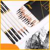 12pcs Pearlescent Platinum Circle Sketch Charcoal Soft Medium Hard Drawing Pencil Combination For Beginners Art Supplies